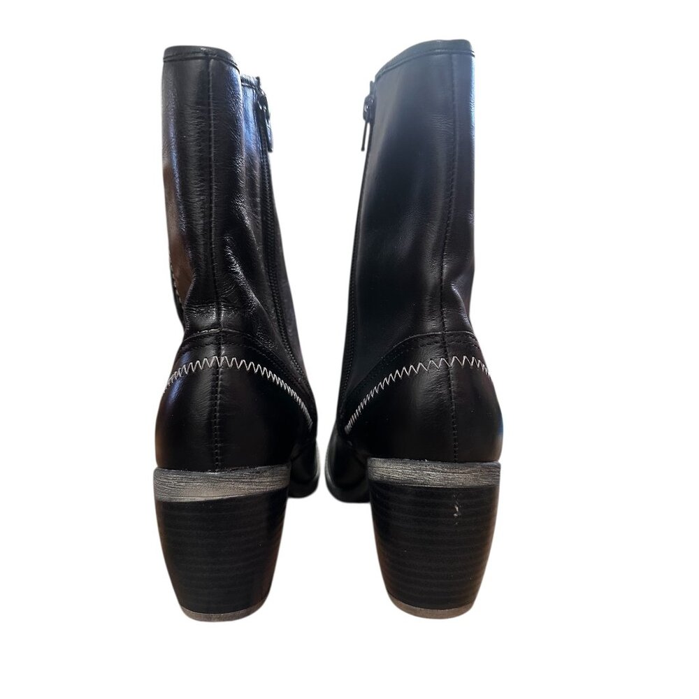 Cowgirl Leather Western Boots Women 8 Black Thinsulate Waterproof Equestrian - Picture 7 of 16